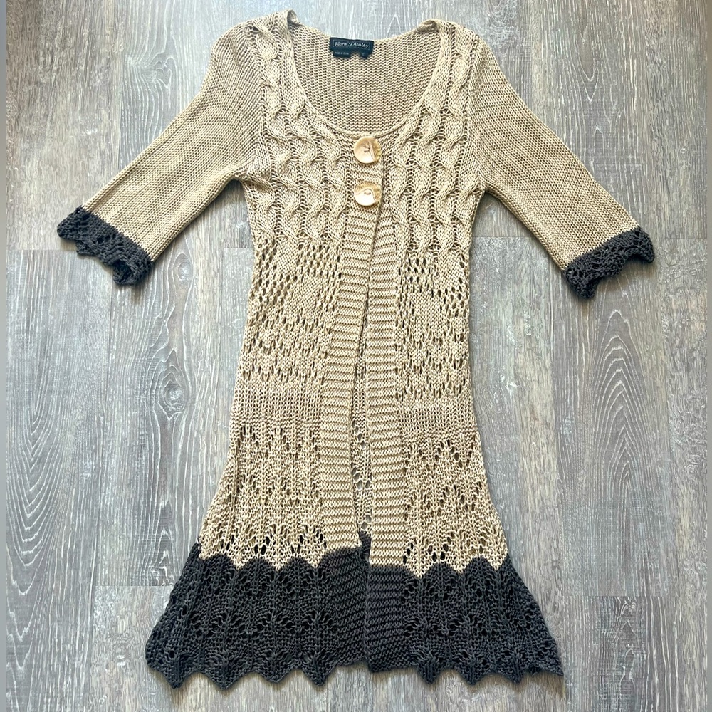 Crochet duster cardigan